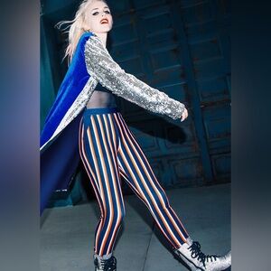 Blackmilk Harley Quinn Birds of Prey Pinstripe Cuffed Pants